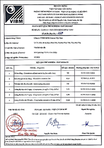 VIBM laboratory test report